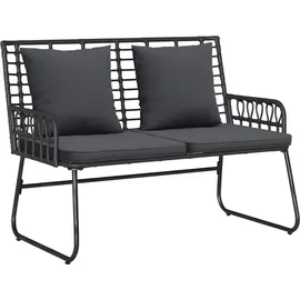 vidaXL Gartenmöbel Set 4-tlg. Schwarz/Anthrazit