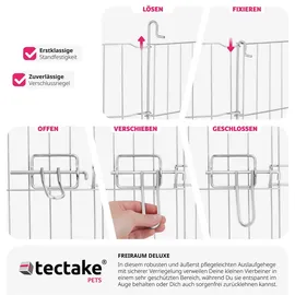 Tectake Freilaufgehege Hopper 145 x 73 x 73 cm Schwarz