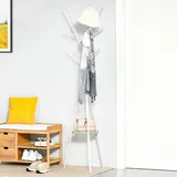 Homcom Garderobenständer 45 x 45 x 180 cm Weiß