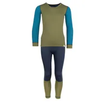 TROLLKIDS Kinder Merino II Unterwäsche Set (Größe 104, oliv)