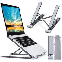 Babacom Laptop Ständer, 9-Stufe Aluminium Laptop Stand, Tragbar Höhenverstellbarer