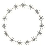 HIT Trading LED-Ring ROWENA, Ø 50 cm - Grau - Transparent - Kunststoff Metall - batteriebetrieben