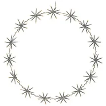 HIT Trading LED-Ring ROWENA, Ø 50 cm - Grau - Transparent - Kunststoff Metall - batteriebetrieben