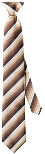 Krawatte mit Clip Fb. brauntöne gestreift  : 100% Polyester (gestreift) : brauntöne gestreift