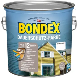 Bondex Dauerschutz-Farbe 2,5 l schneeweiß seidenglänzend