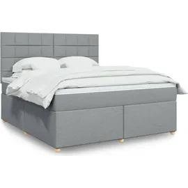 vidaXL Boxspringbett 180 x 200 cm Hellgrau