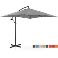 Uniprodo Ampelschirm - Dunkelgrau - viereckig 250 x 250