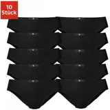 H.I.S. Slip H.I.S, Damen, Gr. 34, schwarz, Jersey, Obermaterial: 95% Baumwolle, 5% Elasthan, unifarben, körpernah, Unterhosen Slip, aus elastischer Baumwoll-Qualität, Topseller