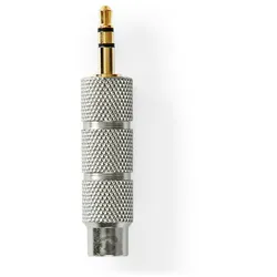 Nedis Stereo-Audio-Adapter - 3.5 mm Stecker - 6.35 mm Buchse - Vergoldet - Gerade - Metall - Gold / Metall - 1 Stück - Verpackung mit Sichtfenster