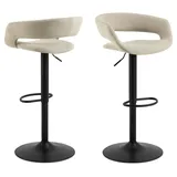 Actona 2er-Set Actona Barhocker Grace Stoff Beige Sand