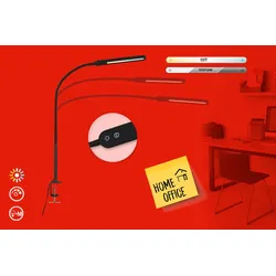 BRILONER LEUCHTEN LED Klemmleuchte "SERVO", schwarz, Lampen