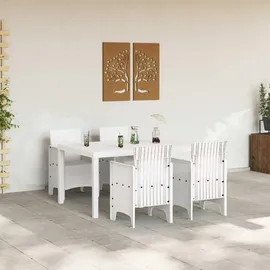 vidaXL Garten Essgruppe 5-tlg. Weiß