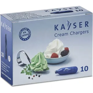 KAYSER Schlagsahnebomben Einwegpatronen 7,5 g 10 Stück Blau