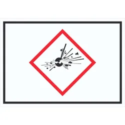 Schild Instabile explosive Stoffe Symbol Explosion A3 (297x420mm)