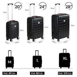 monzana Exopack Line 4-Rollen Cabin 53 cm / 40 l schwarz