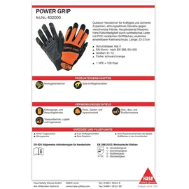 Hase Safety Hase Power Grip, 11,