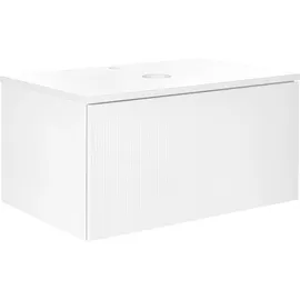 Beliani Waschbeckenunterschrank 80 x 40 x 52 cm Weiß