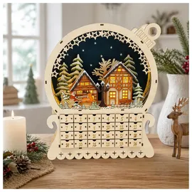 Hti-Living Adventskalender Weihnachtskugel zum Befüllen