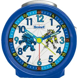 Quarzwecker SCOUT "Friends, 280001045", blau, Wecker, Kinder, Kinderwecker, Lernwecker, Geschenkidee, Kinderzimmer, Schulanfang