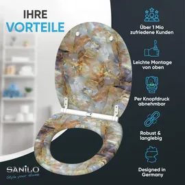Sanilo WC-Sitz Marmor Braun