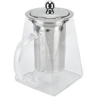 ZJchao Teekanne mit Teesieben für Losen Tee, Transparente Glas-Teekanne, Glas-Teekanne mit Sieb und 304-Edelstahl-Netzfilter, Teekanne mit Sieb für Büro, Wohnzimmer, (750 ml)