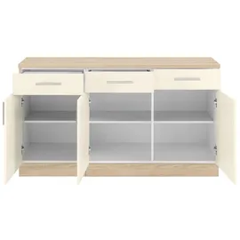 WIHO KÜCHEN Unterschrank Kiel 150 x 50 x 85 cm Beige