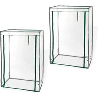 2x Tomaten Gewächshaus Tomatenhaus Treibhaus Foliengewächshaus 100/50/150cm