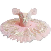 Kinder Ballerina Tutu Rock Tutu Tanz Ballettkleid Mädchen professionelles Ballett Kostüm für Kind Kind Mädchen Kinder Tanzbekleidung - 100