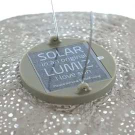 lumiz Lampion Kunststoff Ø 40/H27 cm Solar LED braun