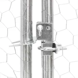 vidaXL Hühnerstall mit Dach 250 x 200 x 225 cm silber
