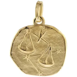 trendor 08958-10 Sternzeichen-Anhänger Waage 585 Gold 16 mm