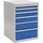 Bedrunka & Hirth Gerätebau GmbH Schubladenschrank H1019xB705xT736mm lichtgrau/signalblau 6 Schubl.Vollauszug