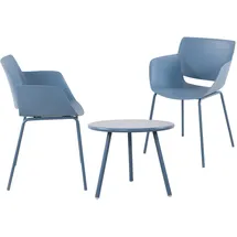 CLP Sitzgruppe Minota für den Garten I Set aus Tisch Minot und Stühlen Alpena I Outdoor-Set wetterfest und UV-beständig I Gartenmöbel