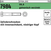 Hörger & Geßler DIN 7984 Zylinderkopf-Schaftschraube M12x35 8.8 galvanisch