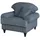 furn.design Sessel Adelina Textil 110 x 95 x 100 cm Blau mit Kissen
