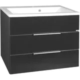 Fackelmann Waschbeckenunterschrank 2 Schubladen Kara Anthrazit