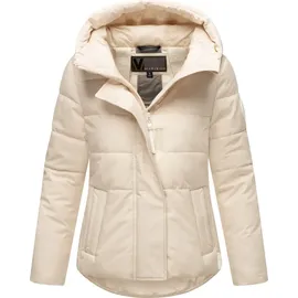 Marikoo Damen Winter Jacke gesteppt Teddyfell gefüttert Steppjacke mit Kapuze & Recyceltes Obermaterial Elira