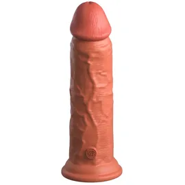 King Cock Elite King Cock“ „8“ Vibrating Silicone Dual Density Cock, Tan, 8 Zoll