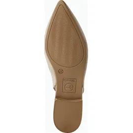 TAMARIS Damen Sling Pump mit Blockabsatz Leder, beige, 39 EU