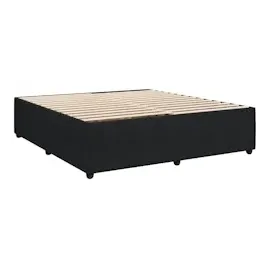 vidaXL Boxspringbett mit Matratze Schwarz 180x200 cm Samt