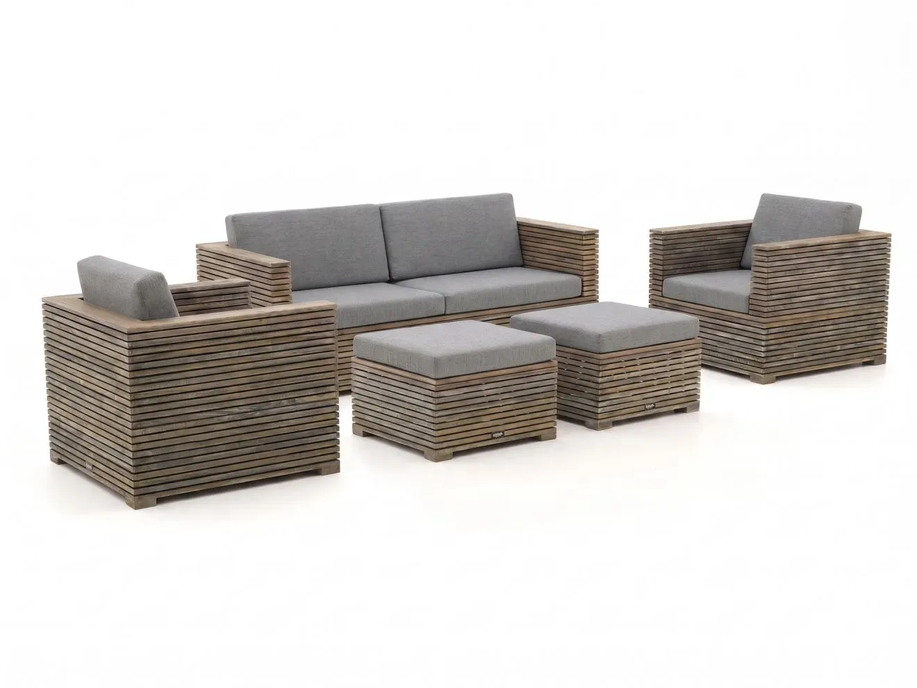 + 10 % Kassenrabatt | ROUGH-C Sessel-Sofa Lounge-Set 5-teilig
