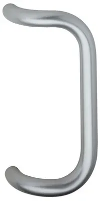 HT-Stoßgriff,8908,gekröpft,BA200, Ø 25,Aluminium neusilberfarbig
