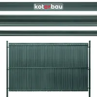 KOTARBAU® Sichtschutz für vertikale Paneele 173 x 125 cm Dunkelgrün PVC Zaunlatten für Paneele Sichtschutzzaun Schichtschutzleisten für Zaunpa...