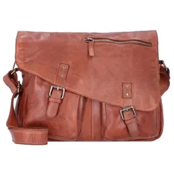 Greenburry GBVT Messenger Leder 38 cm Laptopfach chestnut