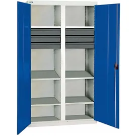 stumpf metall Werkzeugschrank B1000xT500xH1800 mm RAL 7035/5010 6 Schubladen, 6 Wannen