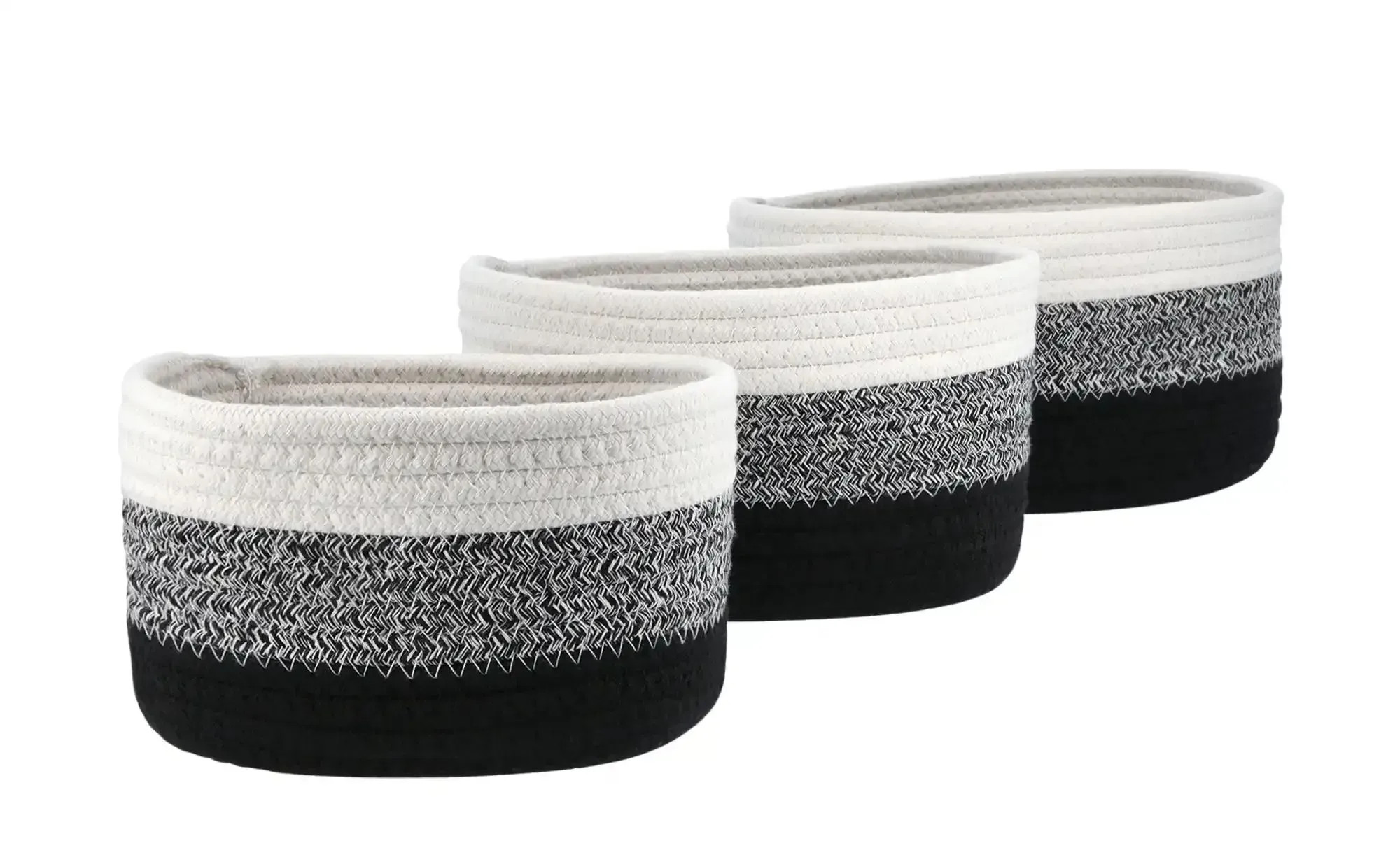 Aufbewahrungskörbe  3er Set   , mehrfarbig , Polyester,Baumwolle , Maße (cm): B: 23 H: 13 T: 18.0