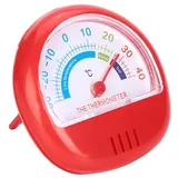 LIYJTK Kühlschrank-Gefrierschrank-Thermometer, Großes Zifferblatt-Thermometer Für Gefrierschränke, Überwachungsthermometer Für Zuhause, Küche, Restaurants (mechanisch)(Rot)