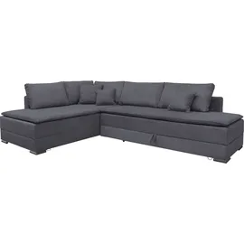 Home Affaire Eckcouch Cord 3-Sitzer Grau