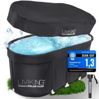 Liviking® LIVIKING Faltbare Badewanne 120 x 120 cm (ThermoPolar