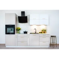 Royal24_Markt Küchenzeile, Beige, Weiß, Holz, Nachbildung, Küchenblock,Rechteckig, 270x213.3x56 cm, Küchen, Küchenzeilen & Küchenblöcke, Küchenzeilen ohne Geräte